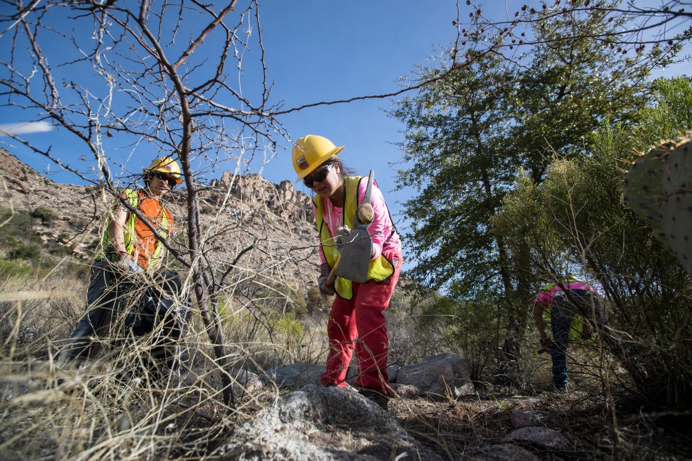 Thursday_Trail work ground perspective_Photo by Pima County Communications