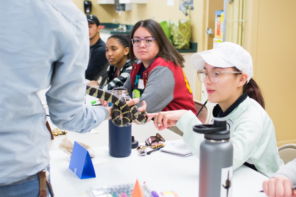 Tuesday_Meeting a snake at the ASDM_Photo by Michelle Dillon